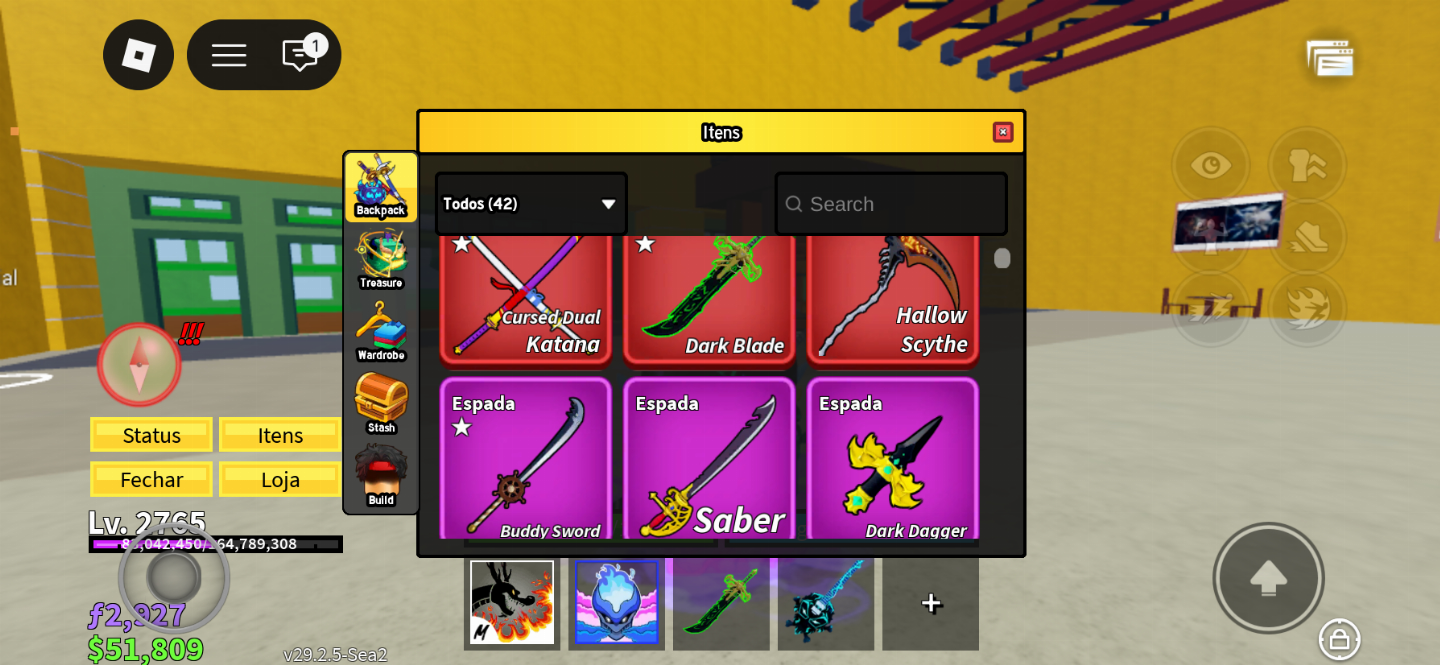 Conta de blox fruit quase level max