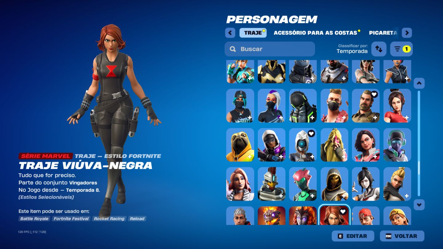 CONTA FORTNITE ANTIGO DESDE CAPITULO 1 TEMPORADA 3