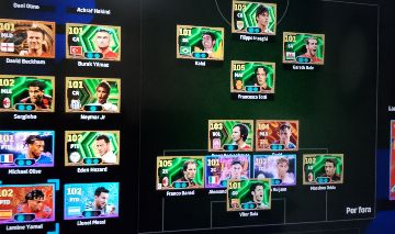 CONTA EFOOTBALL PS4/PS5 COM PEDRI BIG TIME, BARESI, TOTTI, OWEN E MUITO MAIS