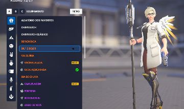Conta Overwatch skin rara mercy (dr. ziegler) e zarya (alienígena)