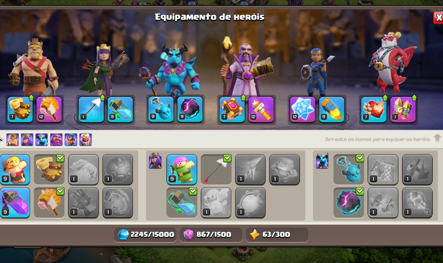 Cv 15 com equipamentos épicos