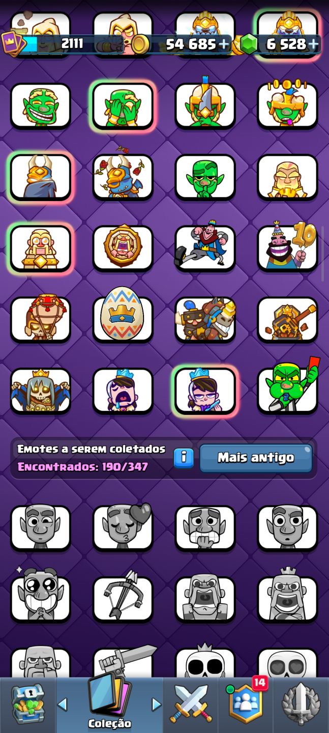 PROMOÇÃO,Conta Clash Royale 72% Full
