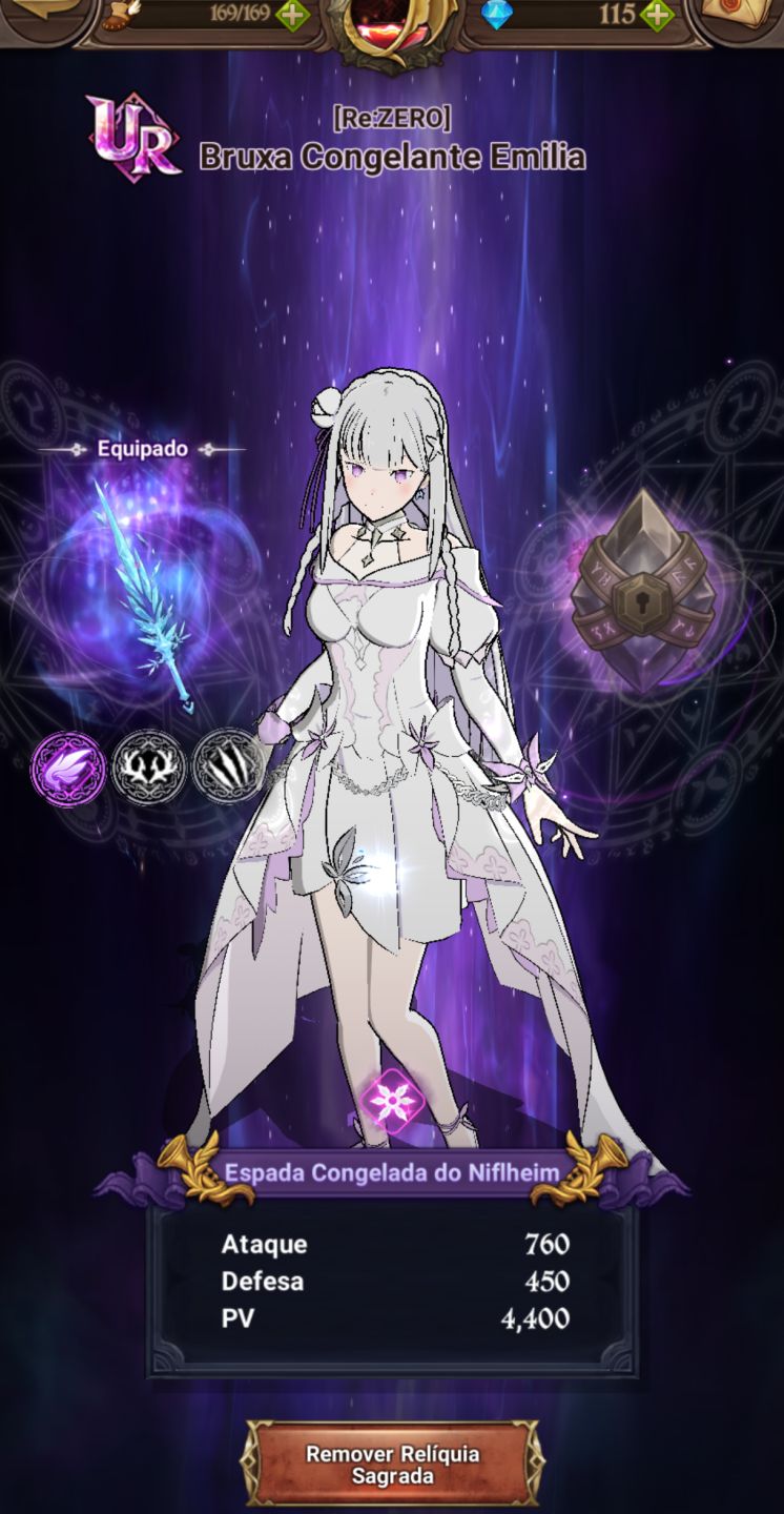 Conta com collab/ Subaru e Beatrice+Emilia vermelha+Priscilla/Todos de relíquia