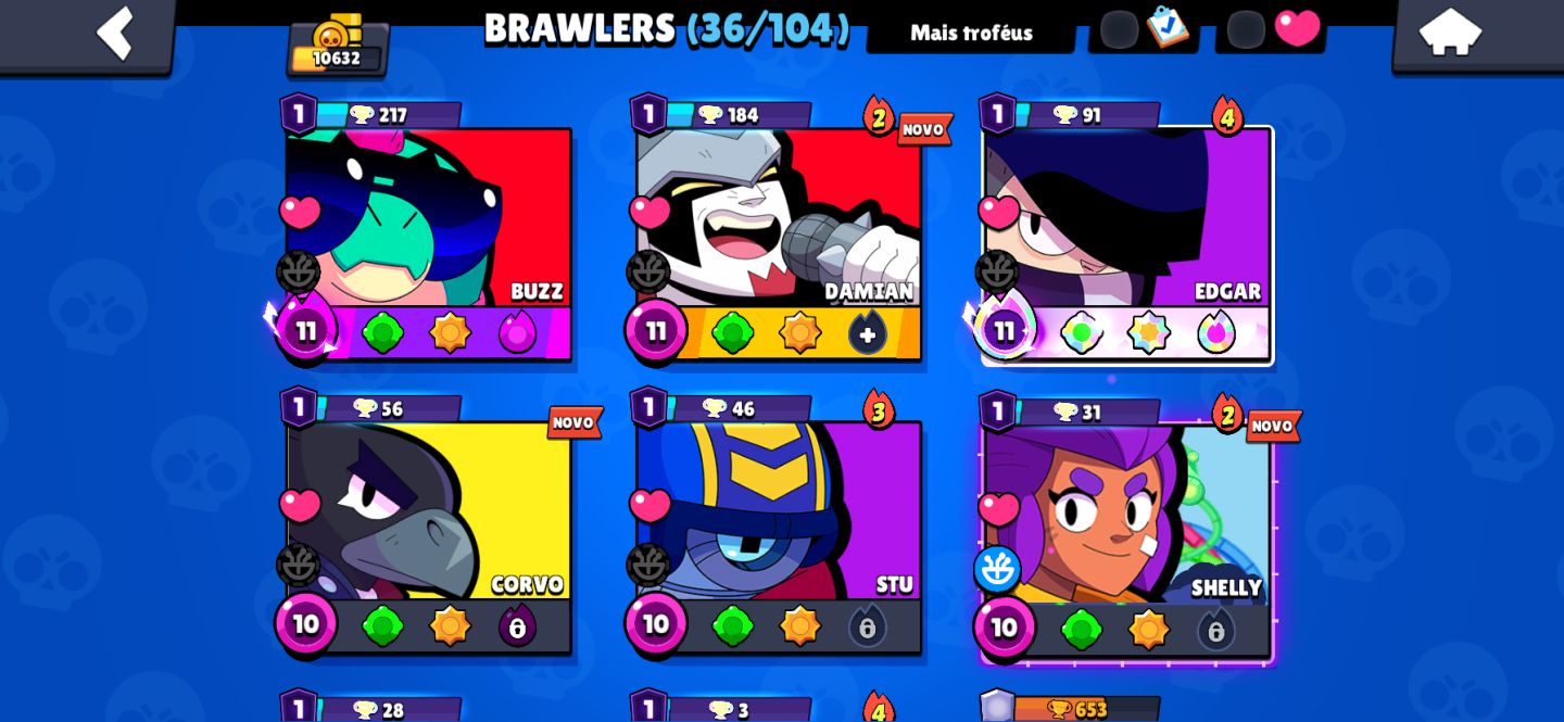 CONTA BRAWL STARS 10.6K+ TROFÉUS | 8 PRESTÍGIOS | COLT ROBÔ | VÁRIOS PODER 11