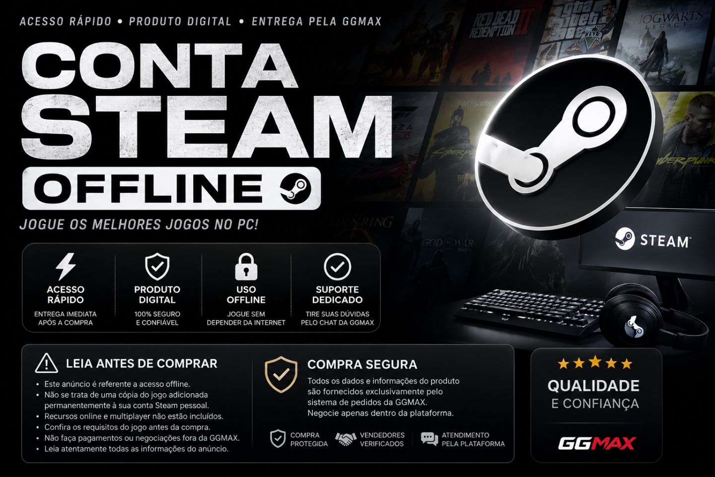 Contas Steam ofiline