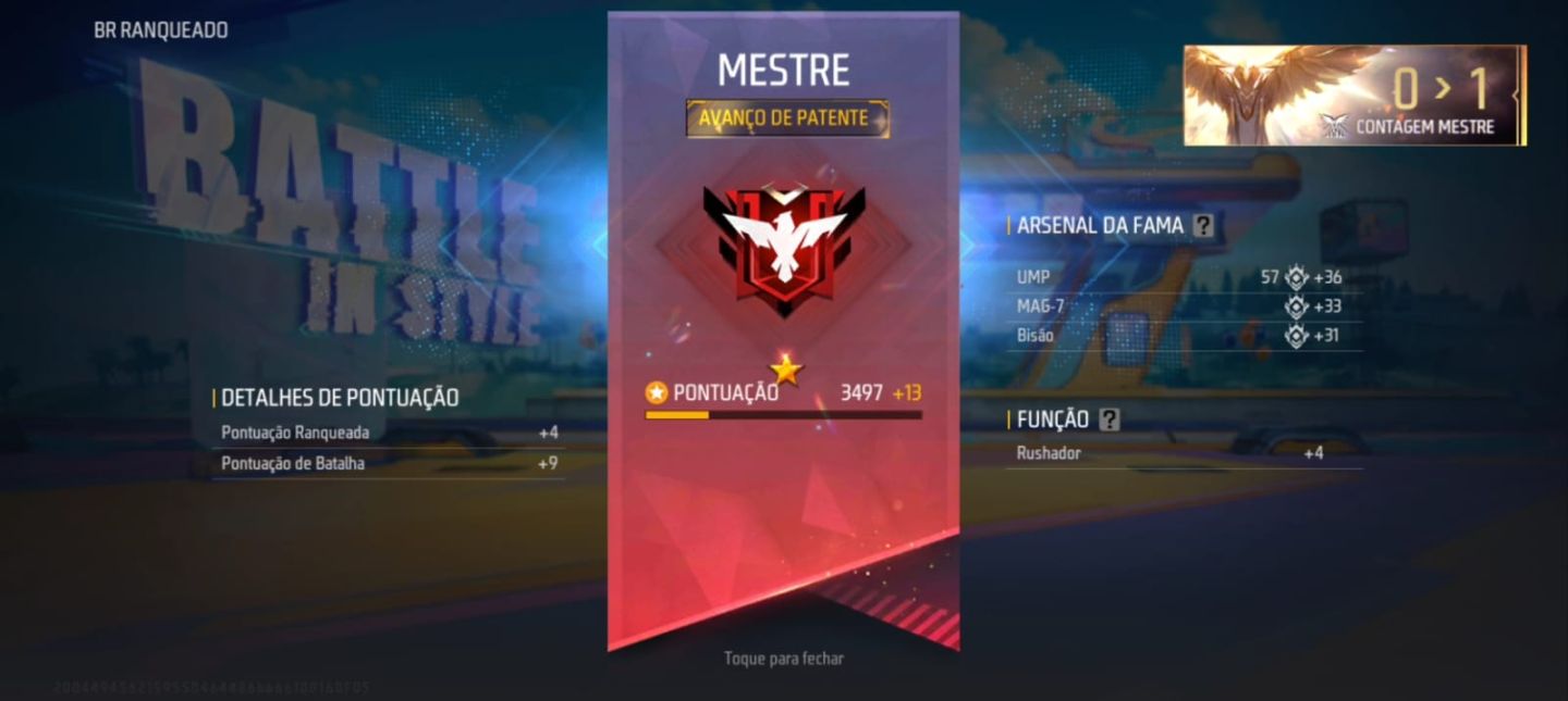 Pego Mestre no Free Fire | Serviço 100% Manual | Entrega Rápida