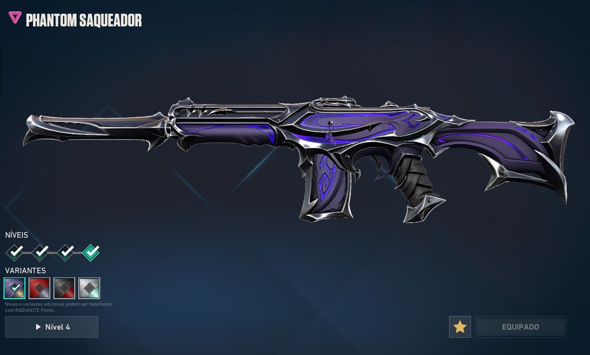 Conta do valorant com skins que não aparecem na loja normalmente
