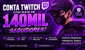 CONTA DA TWITCH COM +140K SEGUIDORES