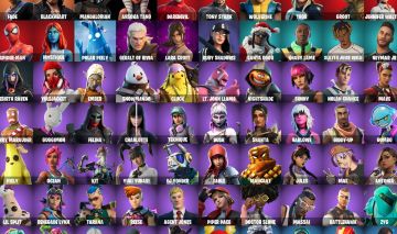 126 skins | OG STW omega danças raras lara croft tony stark