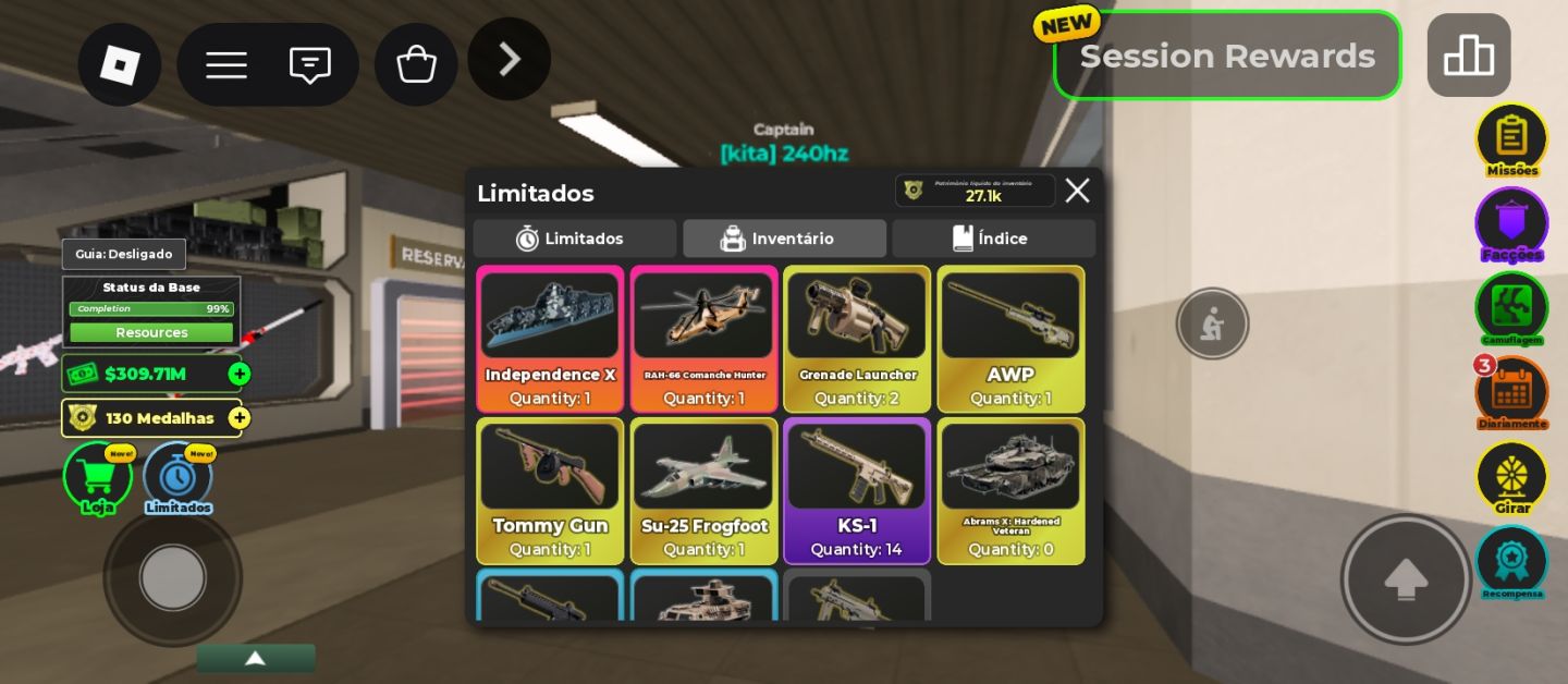 Inventário limitados war tycoon, INDEPENDENCE X a venda e outros