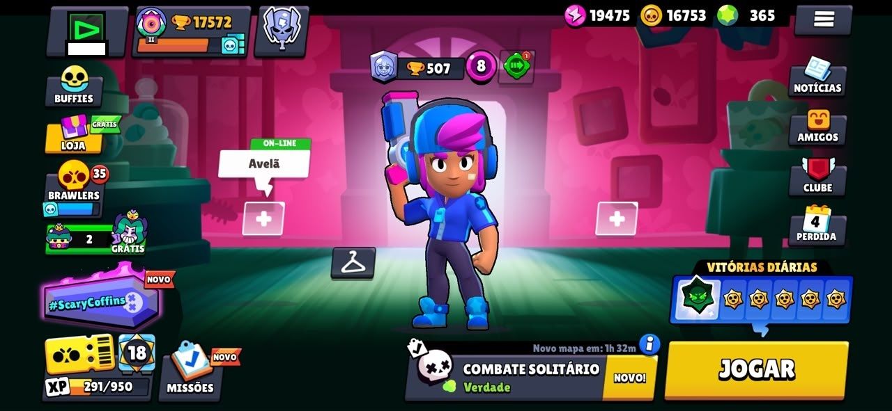 CONTA BRAWL STARS / CLASH ROYALE | SHELLY ESTELAR | 9 ANOS | FULL ACESSO