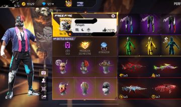 Conta free fire gemada com primeiro terceiro setimo passe 970 peitorais prime 8
