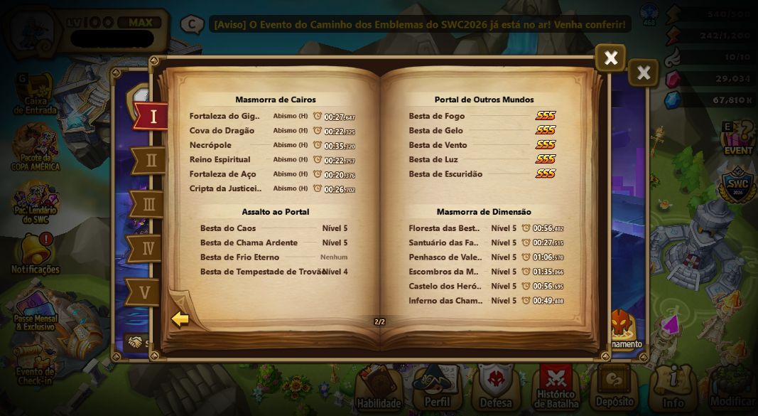 4 LDS [LUCIFER+DARK ARAGORN+PATER+SALAH] J1 MUITA RUNA / 200+ MOBS / 29K CRISTAL