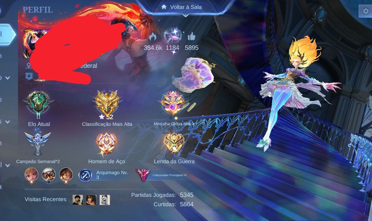Conta Mobile Legends 337 Skins | Legend | Naruto | Prime | Prestigiado III