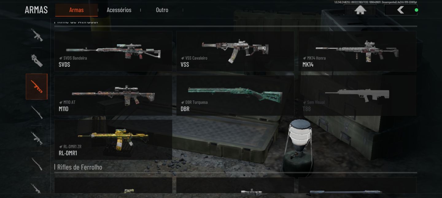 CONTA ARENA BREAKOUT COM SKIN LENDÁRIA + FACA + 150M ARMAZÉM