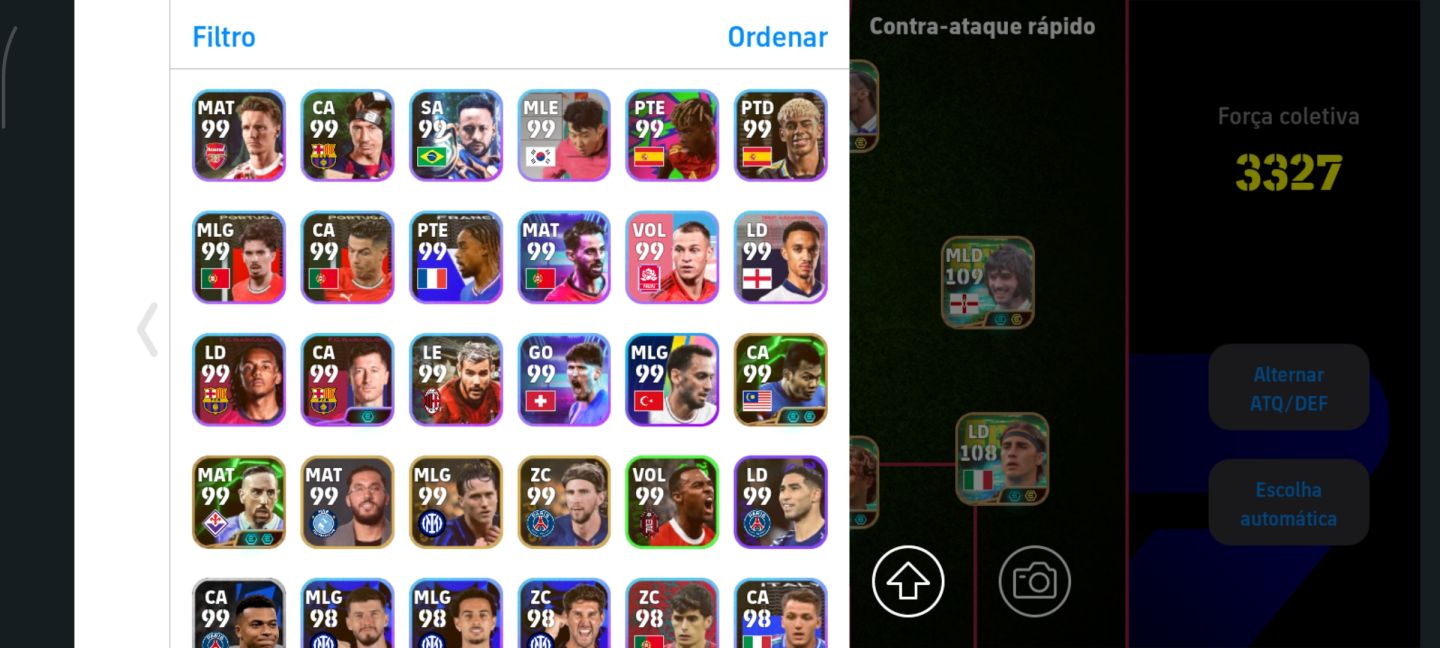 CONTA EFOOTBALL MOBILE RECHEADA DE ÉPICOS