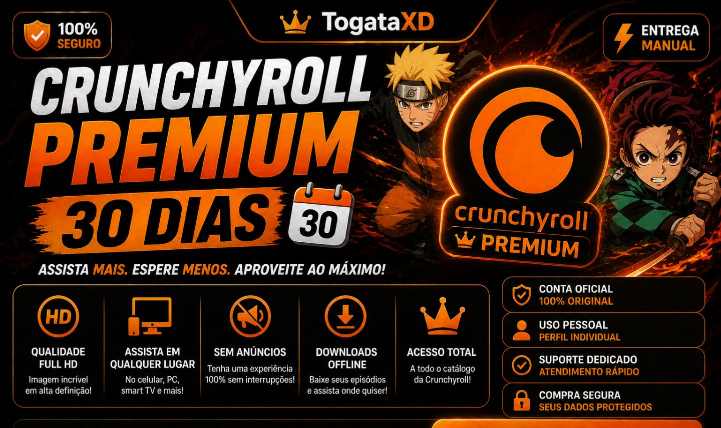 CRUNCHYROLL 30 DIAS