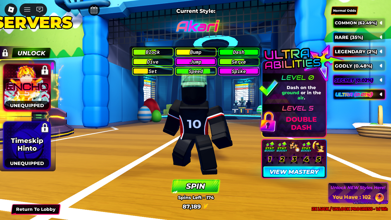 Conta de volleyball legends com [ TSH + AKARI + ENCHO + SANJU ] level + 130