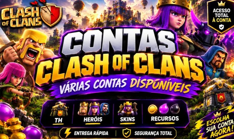 [PROMOÇÃO] CONTAS CLASH OF CLANS FULL ACESSO | CONTAS BEM UPADAS, PERFEITAS!