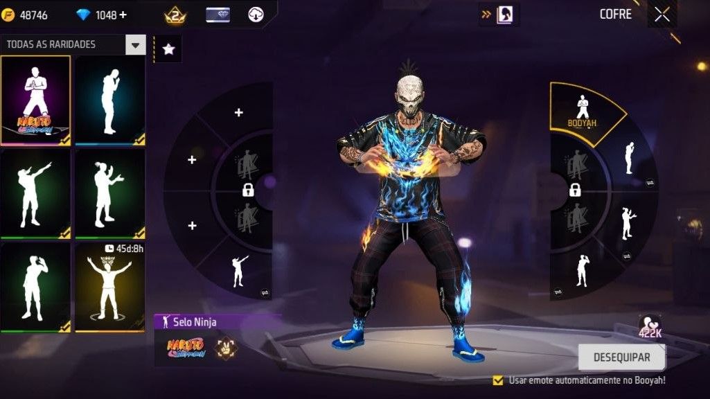 CONTA FREE FIRE LVL 30 MESTRE 5 BR COM MEGUMI JJK|KAKASHI |JIRAYA E 1048 DIMAS