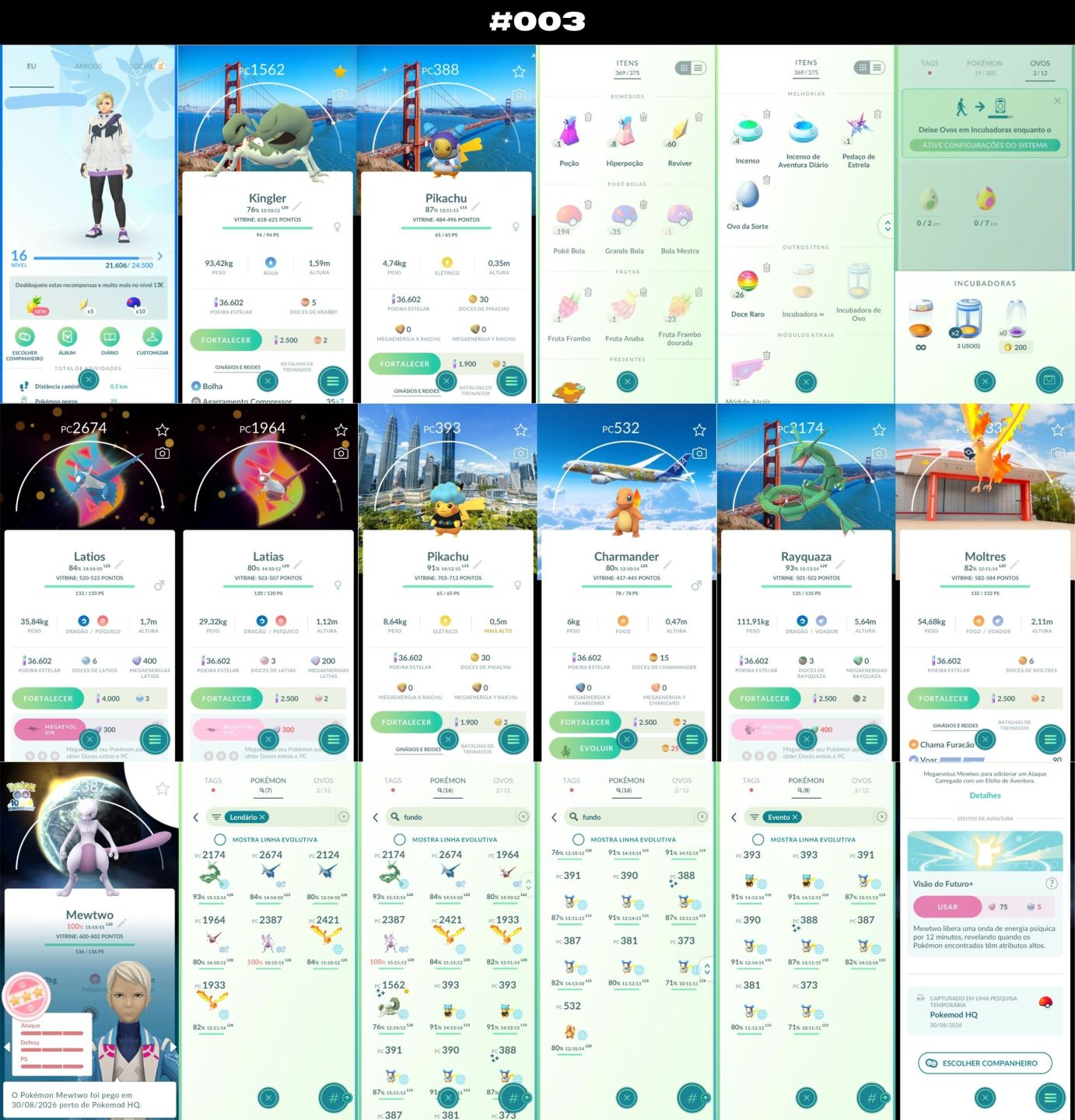 [PROMOÇÃO] CONTAS RARAS POKEMÓN GO LENDÁRIOS SHINYS, AVES DE GALAR, 100% E MAIS!