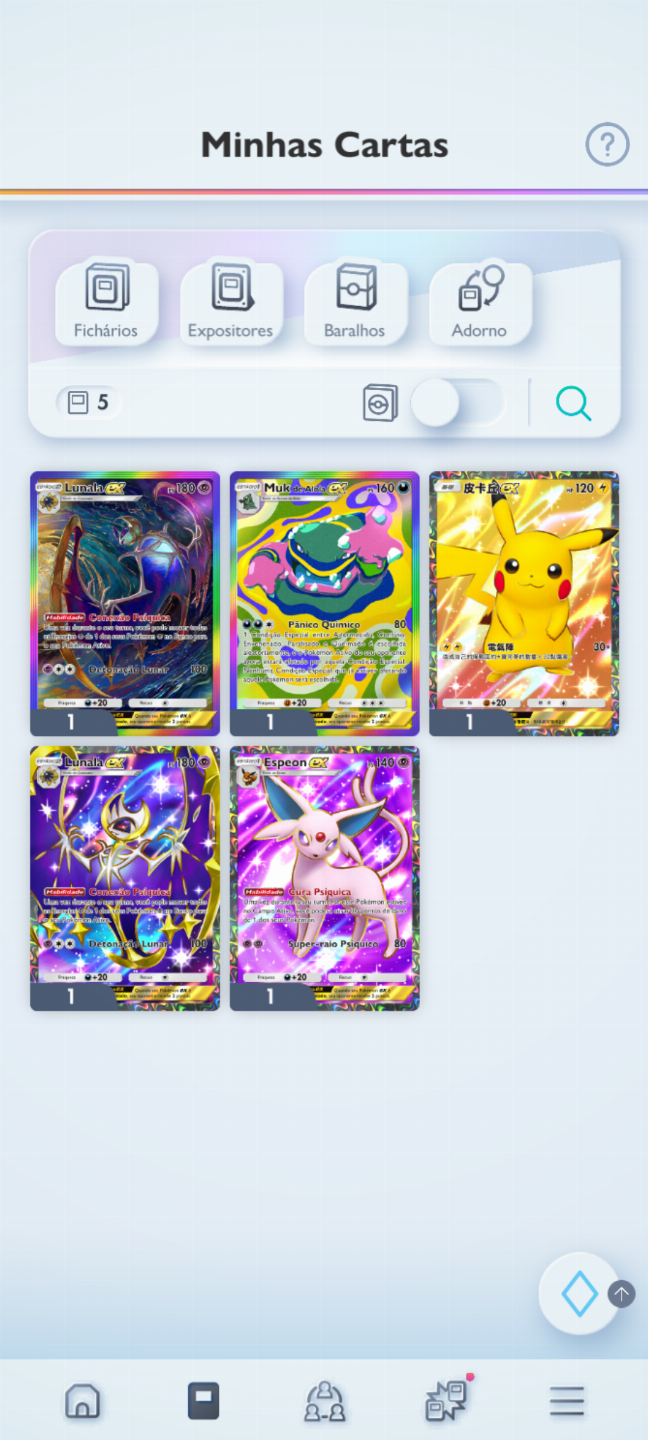 Conta Pokémon TCG - NV 28 com 2 Gyarados Shiny, 1 Gengar Shiny e muito mais !!!