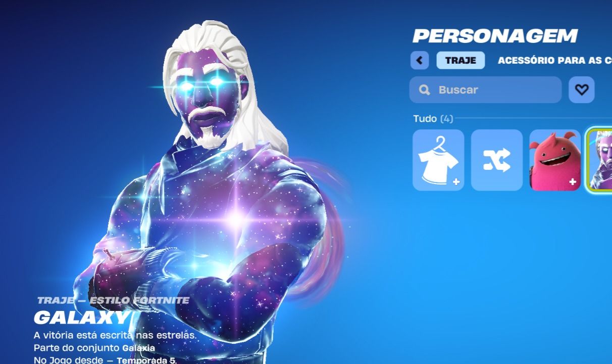 CONTA FORTNITE COM GALAXY SKIN/ SUPER RARO/ FULL ACESSO/ PREÇO ÚNICO