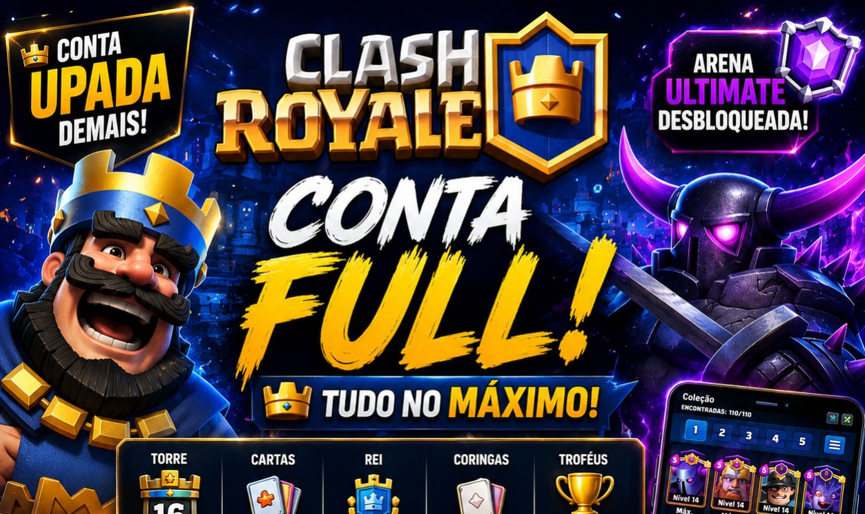 Conta Clash Royale criada desde 2016 e nível máximo
