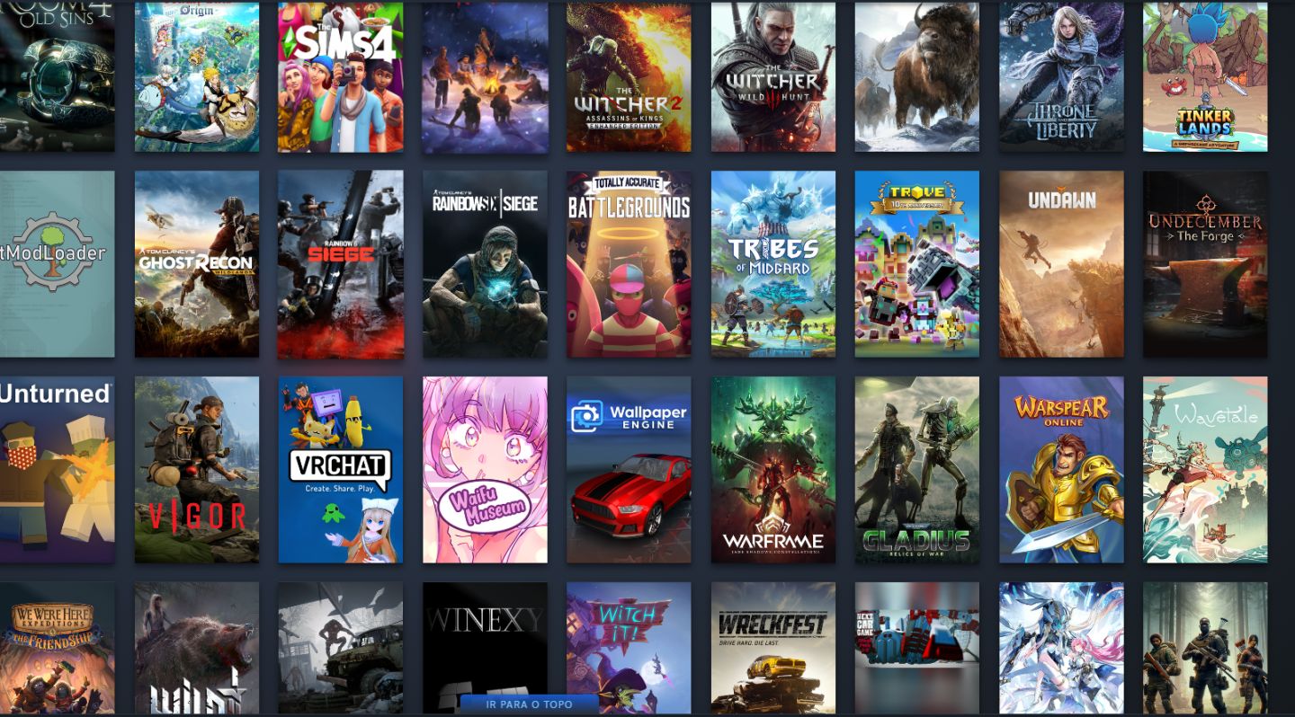 Steam Completa | Biblioteca avaliada em R$ 769