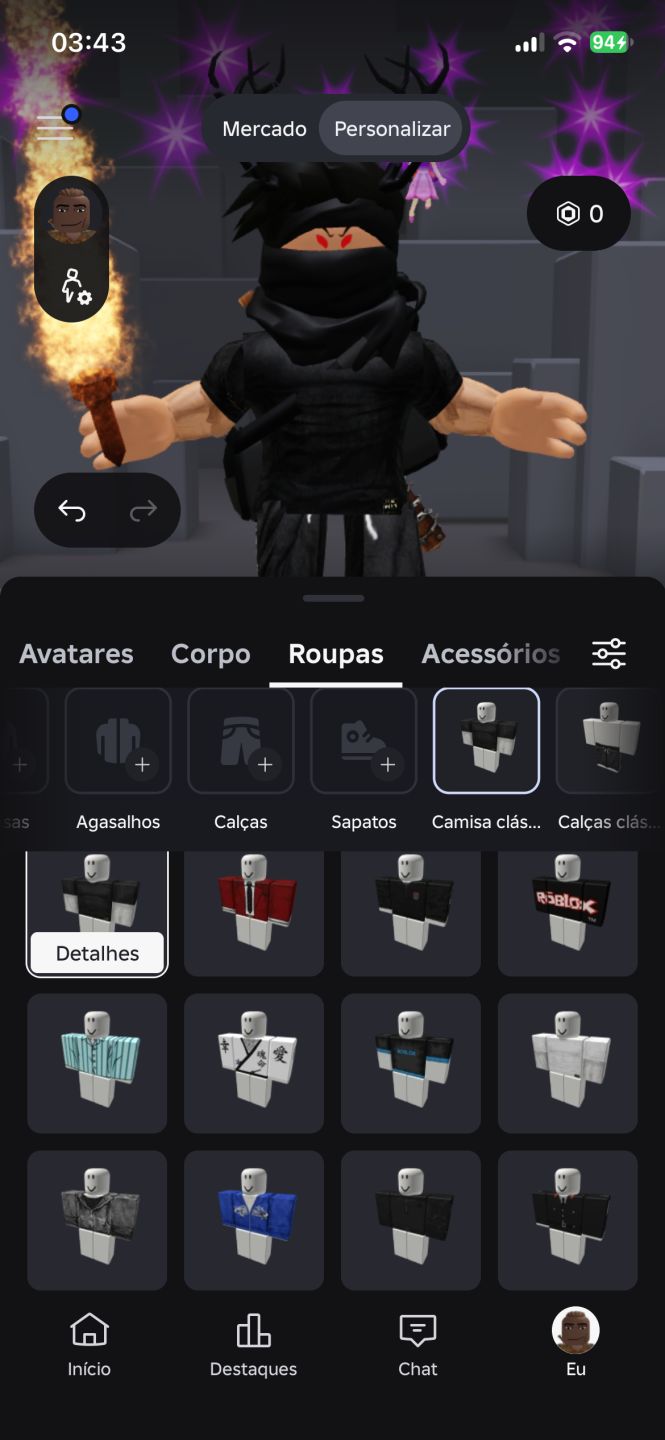 Conta de roblox