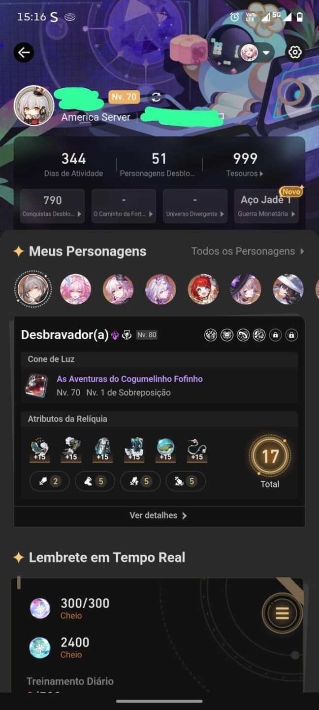 Conta Genshin + Star Rail e Zzz