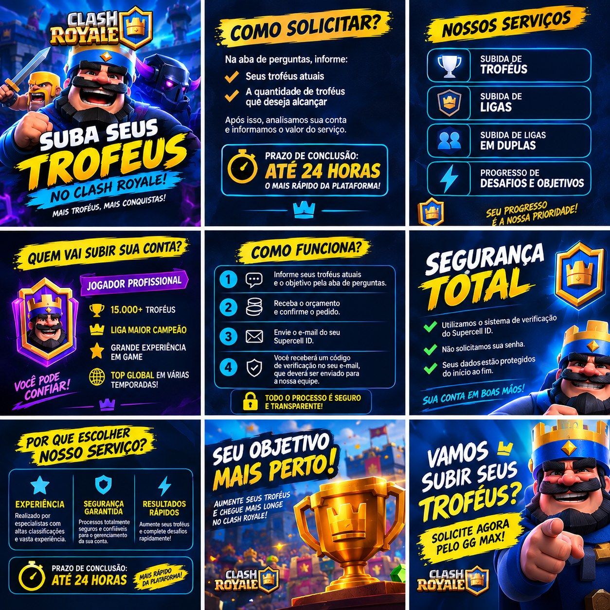 Suba seus troféus Clash Royale
