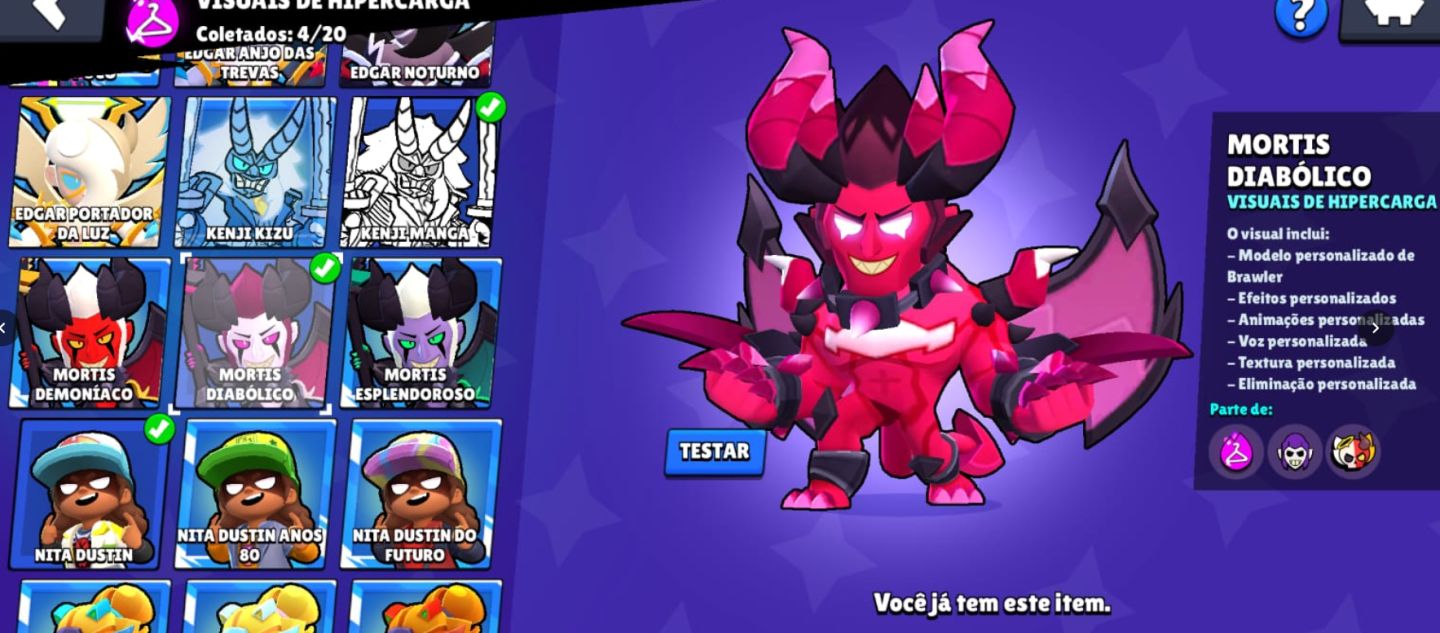TODOS BRAWLERS , 32 NÍVEL MAX |14 PRESTÍGIOS | SKINS + HIPERCARGAS