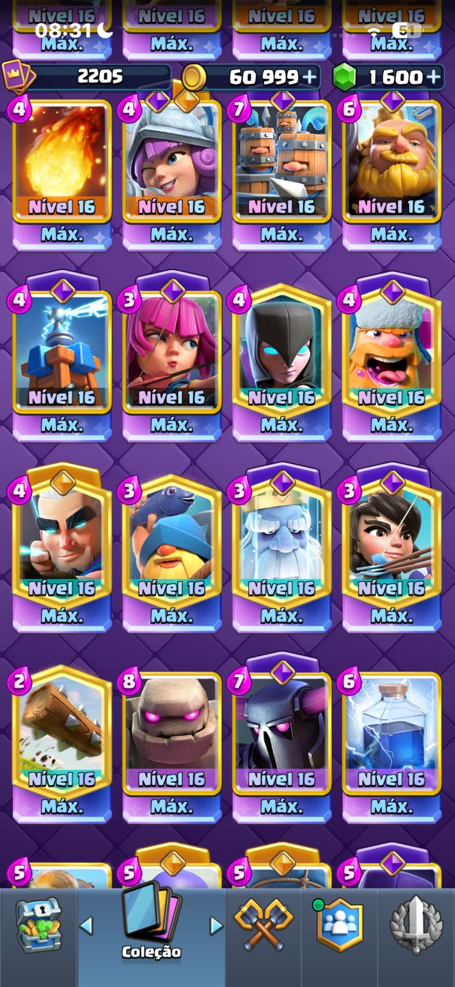 Conta de clash Royale 14K quase full