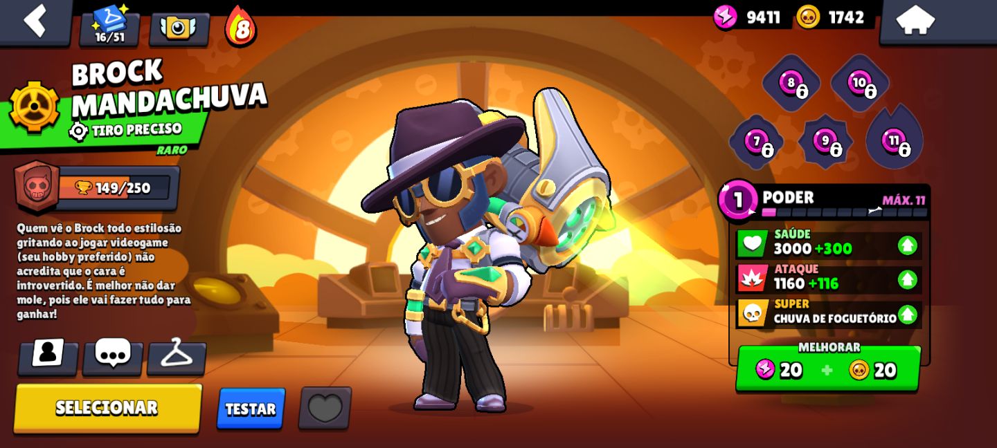 CONTA DE BRAWL STARS COM MORTIS 2400+ TROFÉUS E ENTRE OUTROS UPADOS APROVEITE!!
