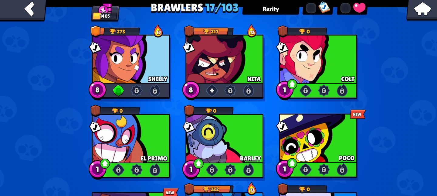 Brawl Stars| 18 Brawlers | 1405 Troféus | Bonnie Power 11 | Skins Inclusas |BS02