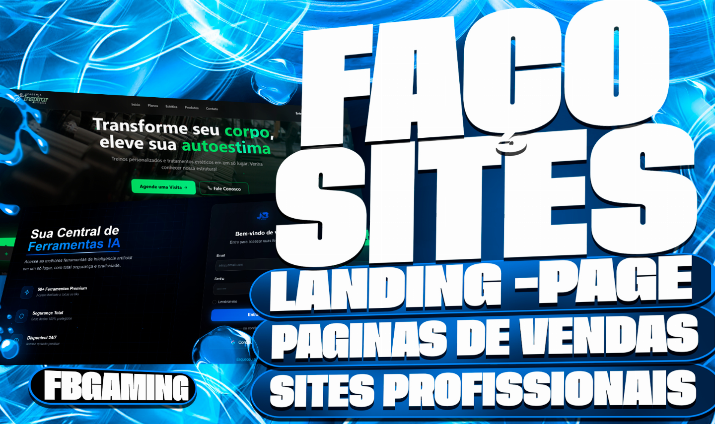 FAÇO SITES - LANDING PAGES - PORTAL DE MEMBROS - SITES EM GERAL - MELHOR PREÇO !