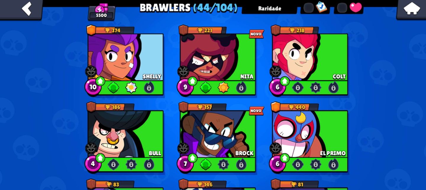 CONTA BRAWL STARS DE 2022 DIVERSOS RECURSOS!