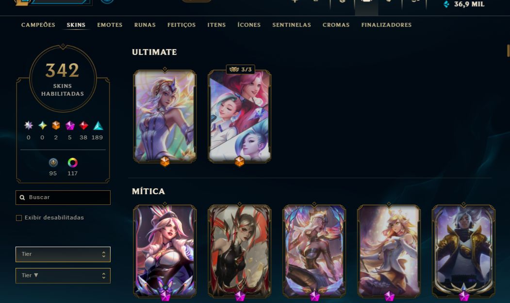 Conta do lol e valorant com skins de alto valor