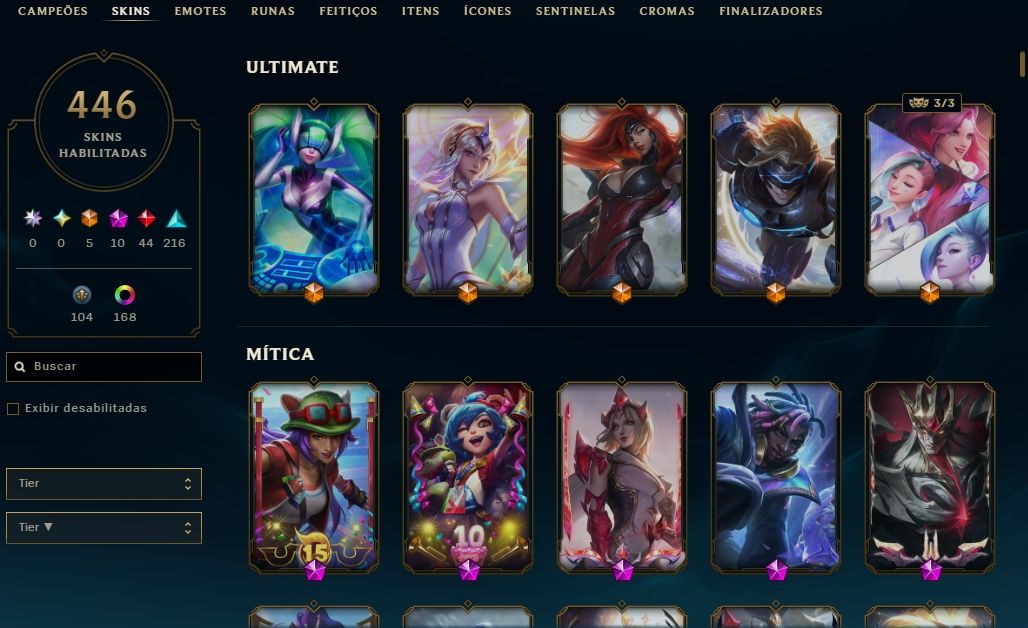 Conta LOL/Valorant Season 5, Skins de Prestigio e Gacha, Diamante