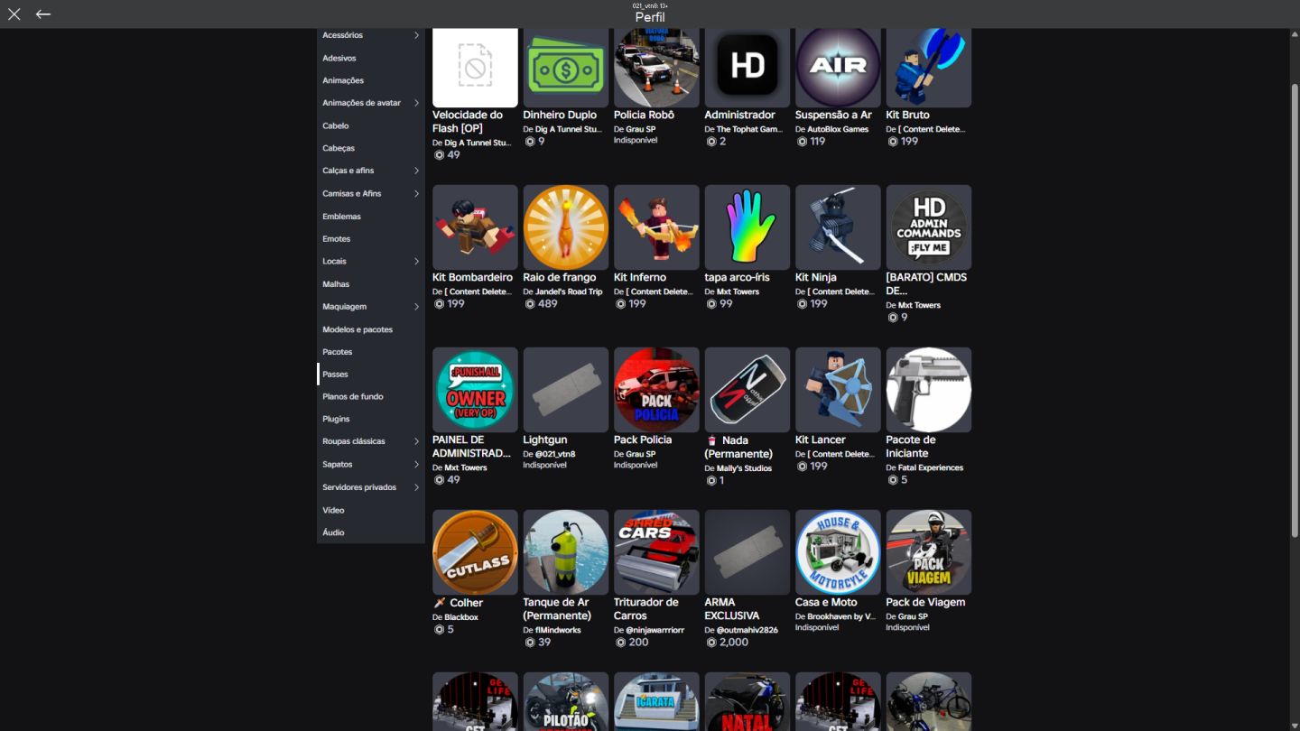 Conta roblox up em : Voleyboll legends, ghost driver, grau sp e muito mais