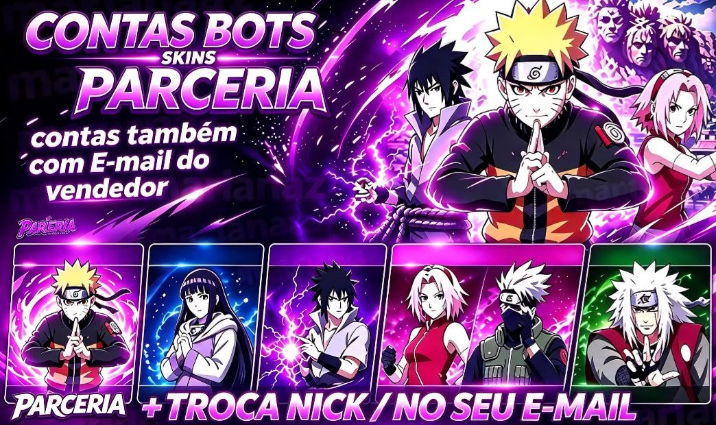 [FREEFIRE] Conjuntos PARCERIA NARUTO