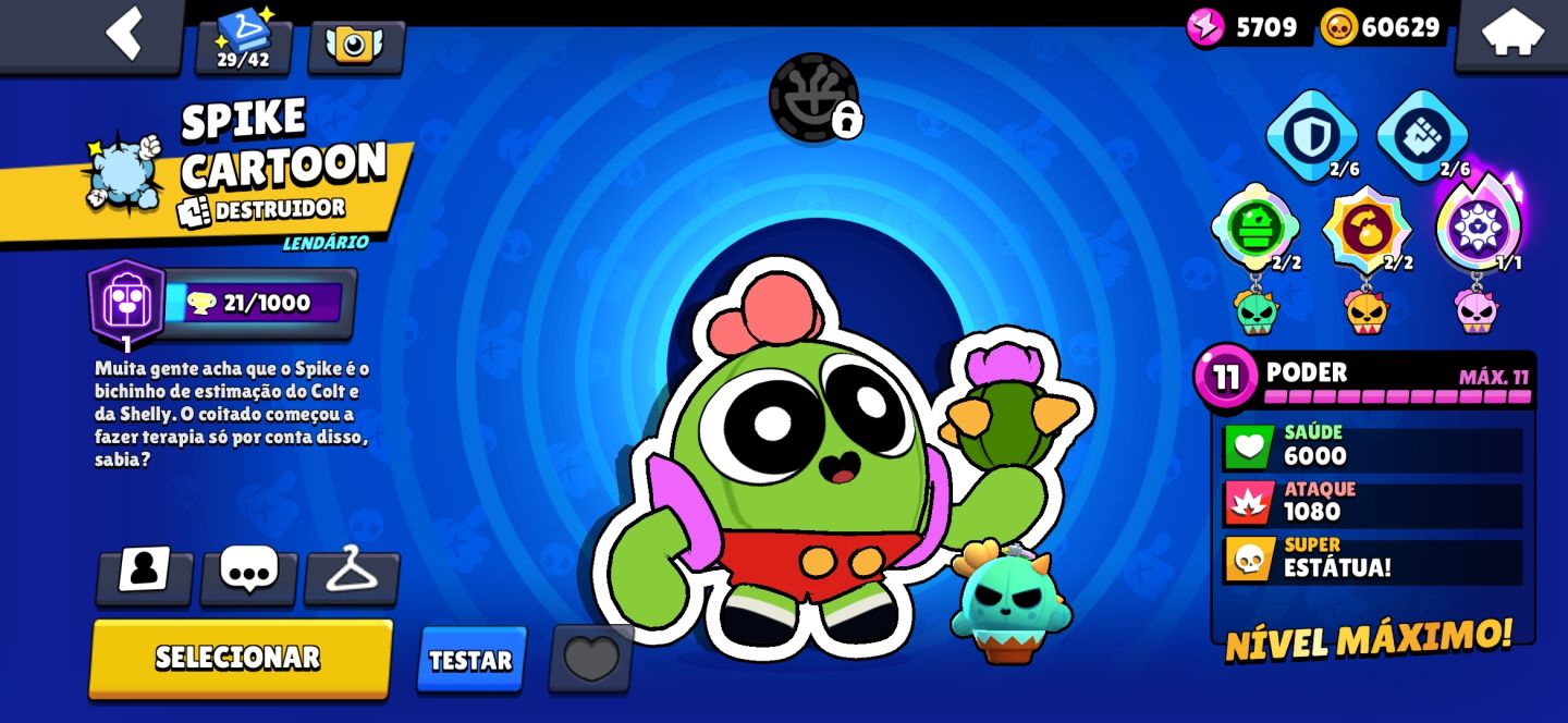 Conta brawl stars com muitas skins top, ideal pra vc que gostar de jogar brawl!!