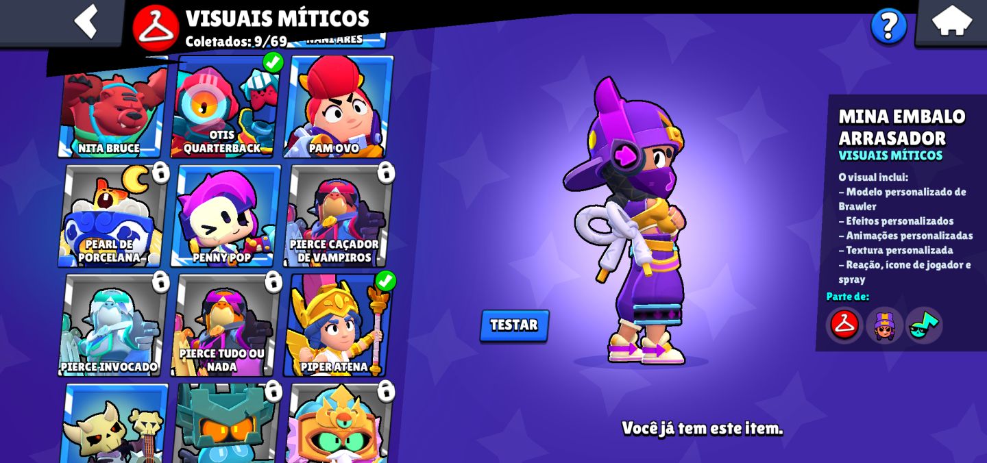 Conta brawl stars Linda pra começo e com 1 brawl pass
