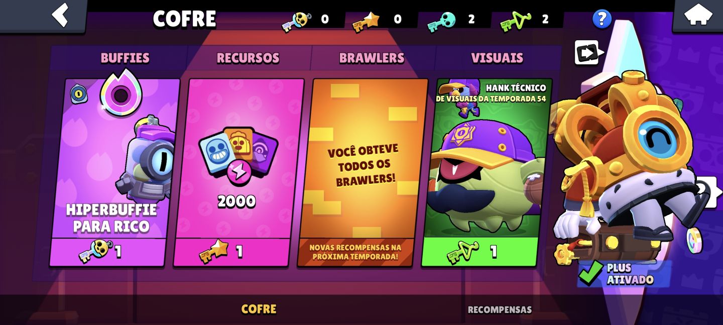 Conta de Brawl Star com muitas skins boas e Prestígio 3 (preço negociável!)