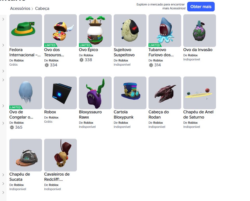 1 x CONTA DE ROBLOX ANTIGA, COM MUITOS LIMITEDS E TOY CODES ANTIGOS