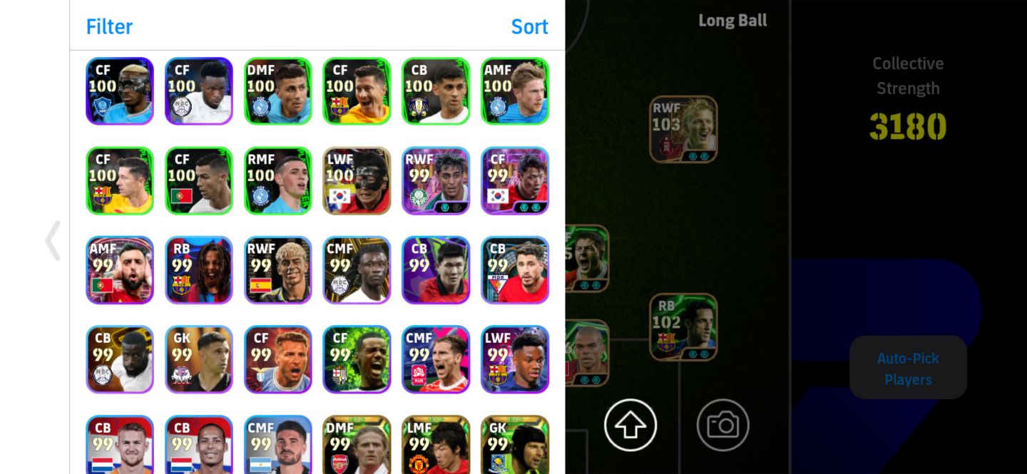 CONTA EFOOTBALL MOBILE SUPER RARA - MAIS DE 900 JOGADORES