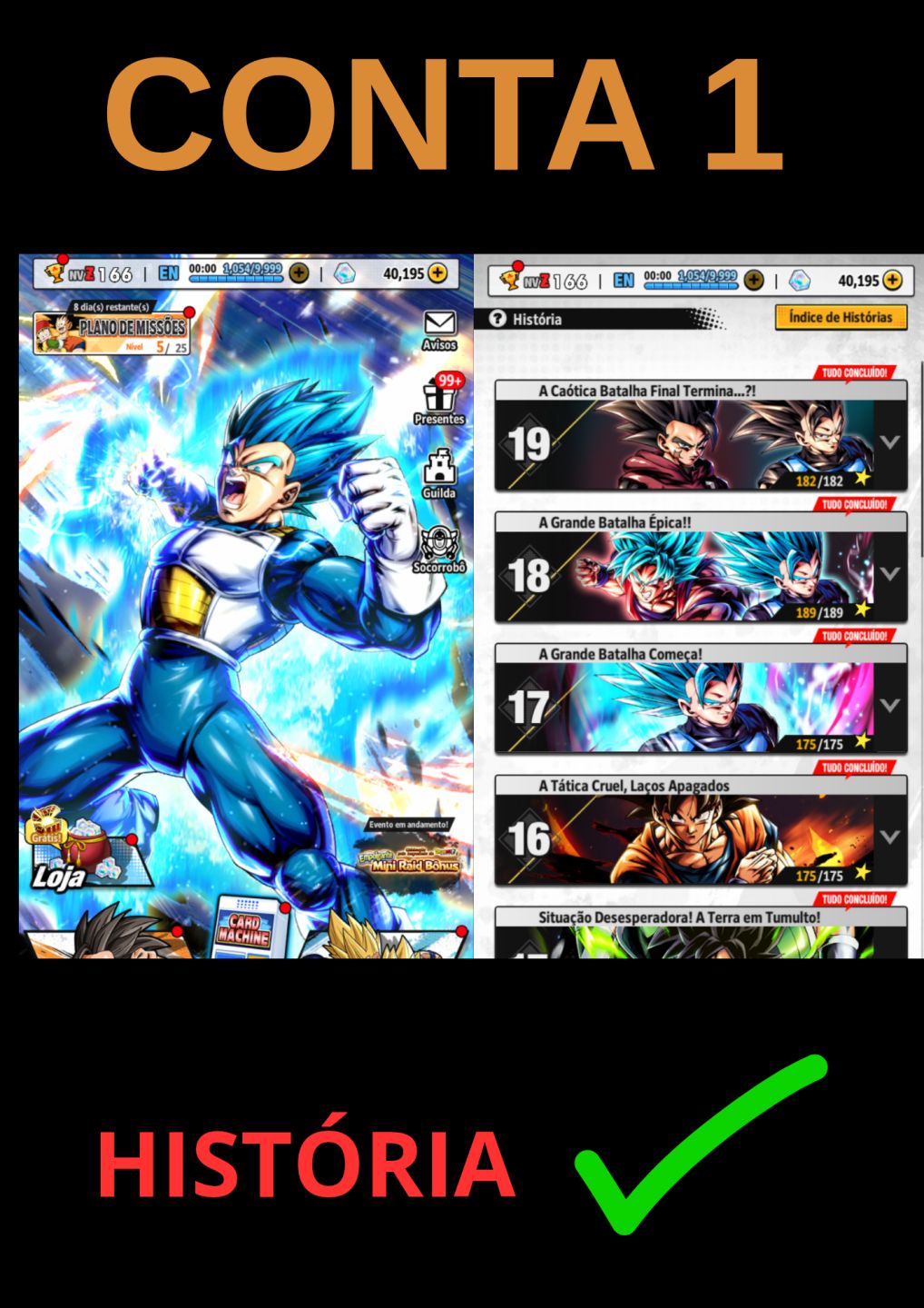 DRAGON BALL LEGENDS/DB LEGENDS/ DBL - ESCOLHA A SUA CONTA