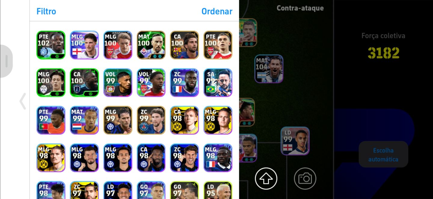 Conta Efootball Seedorf 106 + De Bruyne 105 + 1.780 moedas