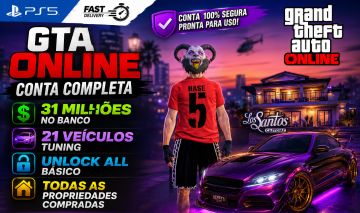 CONTA UPADA GTA V ONLINE [PS5 - NOVA GERAÇÃO].
